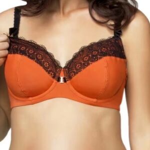 Cake Maternity Ginger Macaroon
Underwire Nursing Bra Orange/Black Lace
32C NWT
